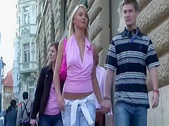 Hawt blond jiggling breasts