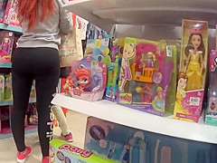 Redhead woman in darksome leggings