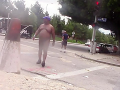 in nature's garb on the street