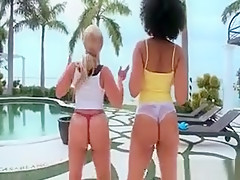 Hawt Ebon Playgirl And Wicked Blond Sweetheart