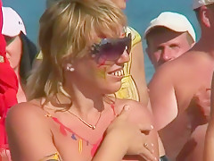 In Nature's Garb art body in beach