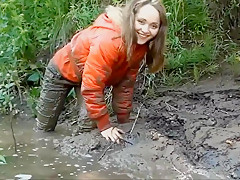 3 Angels in Mud in Winter Garments