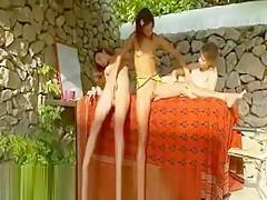 3 Russian Nubiles Fingering Twats