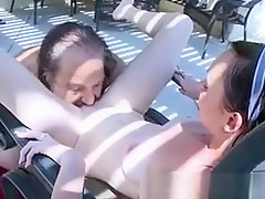 Gorgeous Brunette Hair Legal Age Teenager And Ron Jeremy Receive Irrumation Outdoors