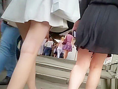 Beauty In White And Girlfriend