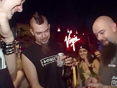 Getting Cuties To Show Their Bazookas Back Stage With The Band Soil - SouthBeachCoeds