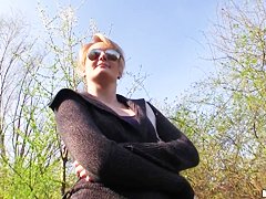 Lascivious Meggie prefers to gulp large weenies on new air