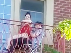 Kubanisches Paar beim Fick auf dem Balkon!