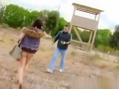 Brunette Hair Claudia Bomb Flashing Mounds And Gazoo In Public