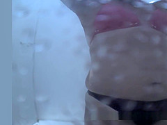 Spy Web Camera Shows Changing Room, Russian, Non-Professional Movie Scene See Show