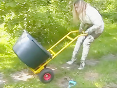 Sasja in oozy white haunch boots (part three)!!!