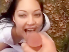 Brunette Hair Fucking With Partner In Nature