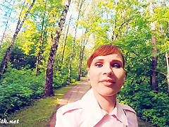 Jeny Smith fully nude in a park got caught