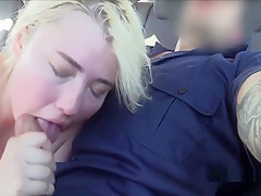 Fake Cop Bonks Golden-Haired Doxy Outdoors