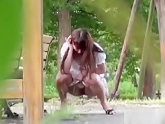 Oriental Skank Public Urinates