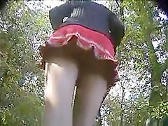 Hawt Babe Walks Around The Forest Whilst Her Hawt Gazoo Acquires F