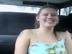 Spicy tattooed juvenile doxy Claire James outside