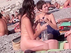 Tanned Bare Nudist Ladies Having pleasure At The Beach