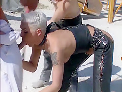 Hottest pornstar Lana Woods in insane dildos/toys, group-sex sex movie scene