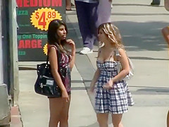 Hot flag cutie posing in advance of car race