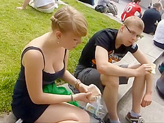 That Babe sits on the curb and I spy her marangos