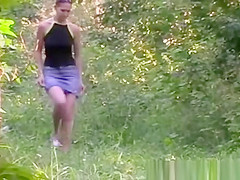 Cutie Peeing on Grass