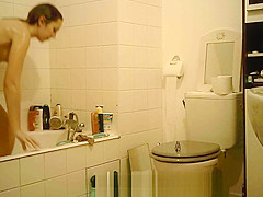 College Legal Age Teenager Dark Brown Spy Bath Part two