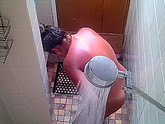 Ebon legal age teenager shower