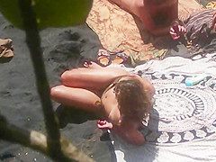 a day above the stripped beach