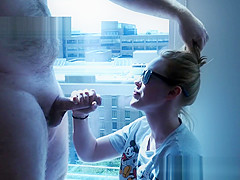 4k NOLA Public Voyeur Deepthroat Cute Diminutive Redhead Legal Age Teenager Facial Spunk Flow