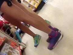 Candid College Legal Age Teenager Wazoo at the store