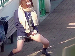 Fetish japanese teenager urinates