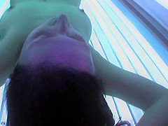 Voyeur web camera bare gal in solarium part4