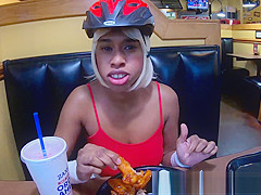 Pornstar Eat Real Food And Talk To Her Superlatively Good Chap Ally About World Of Warcraft In Public Diner , Flash Her Big Natural Love Muffins With Puffy Nipp And Big Areola , Squeeze Her Zeppelins Hard And Some Up Petticoat Angles Reality Porn Movie