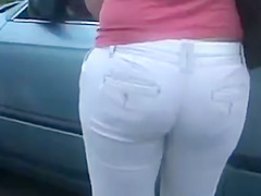 Candid Swarthy and Latin Babe street arse