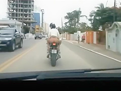 No pants in motorcycle