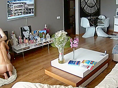 Oral Stimulation spied in living room