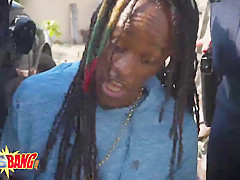 Breasty cop destroyed with darksome pecker