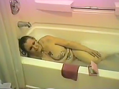 Hotty in the bathtub