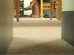 Candid College Library Feet & Legs Face Flip Flops 2010