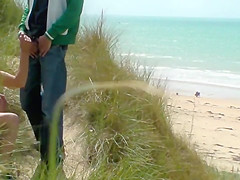 Pair play at the beach