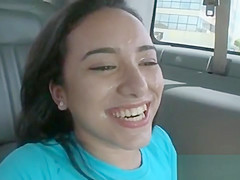 Hawt Legal Age Teenager With Taut Booty Acquires Drilled In The Van