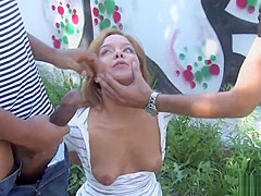 Euro wench copulates biggest ramrod in public bus