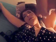 Drunk cutie's cum-hole touched