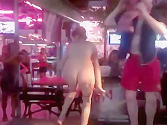 Drunk angel public bar undress