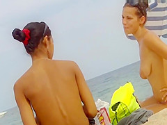Voyeur Topless Beach Large Natural Mounds Movie Scene