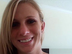 Merry blond blows the voyeur classmate