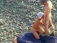 Voyeur On Public Beach. Oral Job Sex