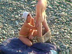 Voyeur on public beach Oral Stimulation sex